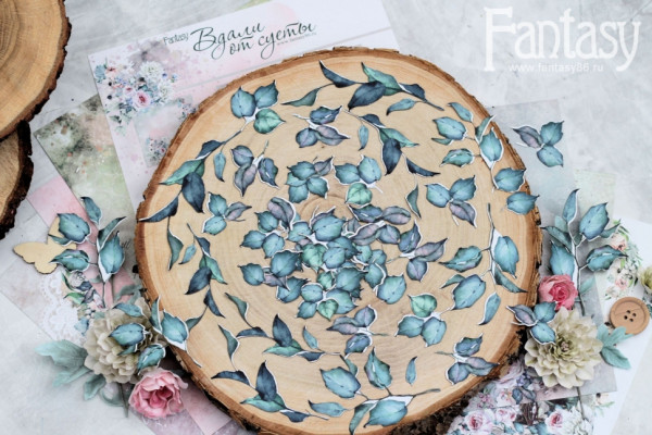 Набор высечек #3 из коллекции Вдали от суеты, плотность 190 г/м2, 56 шт. (Fantasy)