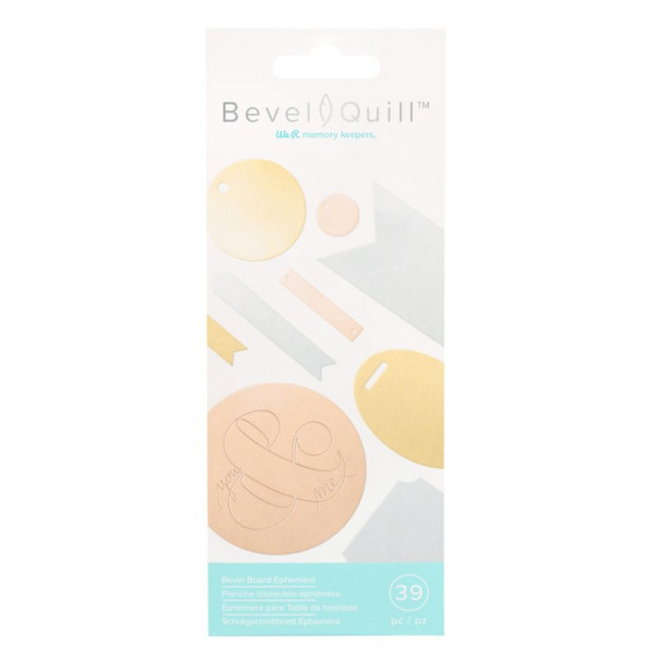 Набор высечек для тиснения на плоттере с помощью Bevel Quill Starter Kit, 39 элементов (WeRMemory Keepers) 