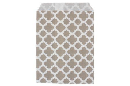 Пакет бумажный 13*17 см, цвет Серые арабески, 1 штука