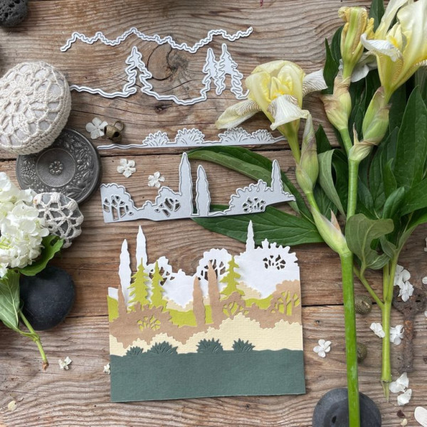 Набор ножей для вырубки "Встают за дымкой синей зелёные холмы" (MiMiCut, Россия)