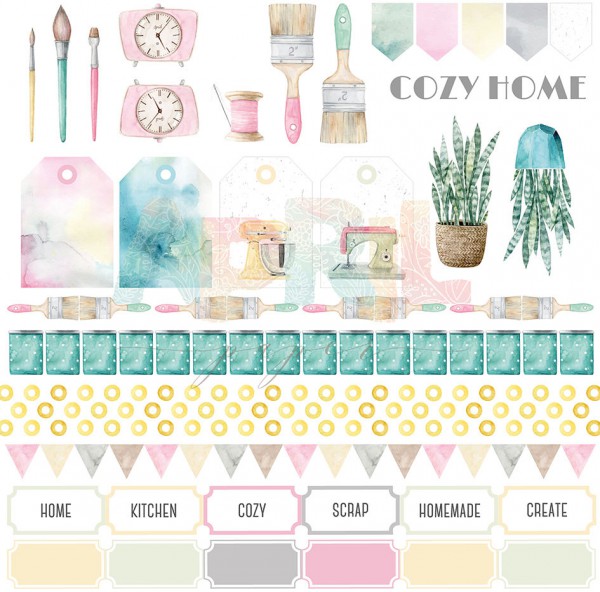 Лист бумаги из коллекции "Cozy home", Favourite things (для разрезания) (April, Россия)