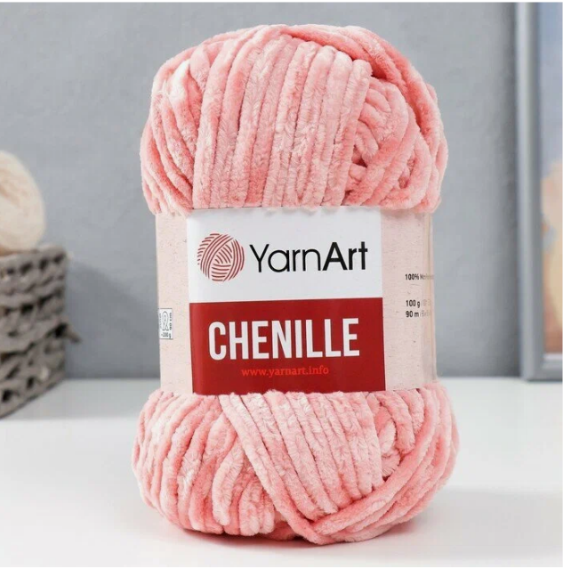 Нажми для выбора цвета! Пряжа Yarnart "плюшевая" Chenille, 100% микрополиэстер, 100 гр, 90 м, цвет по выбору