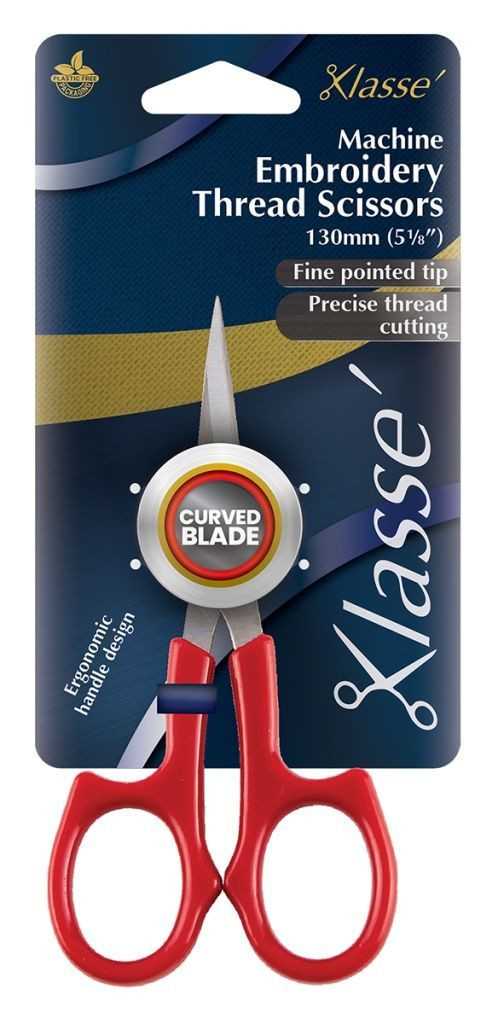 Ножницы для машинного вышивания с изогнутыми кончиками, 13 см, цвет Красный, серия Klasse (Hemline) 