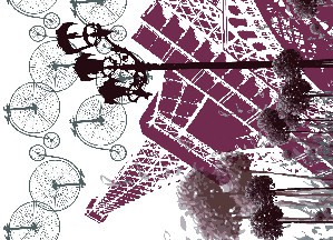 Бумага шелковая с рисовыми волокнами для декупажа, размер 35*50 см "Париж" (Renkalik, Италия) 