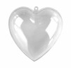 Пластиковая заготовка из двух частей Сердце, прозрачная, 10*10 см 