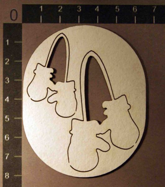 Набор фигур из чипборда "Варежки" (By Mama Yaga, Россия)    