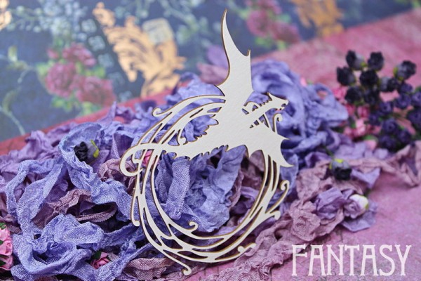 Чипборд из коллекции "Сказочные существа" Рамка с драконом #1955 (Fantasy, Россия) 