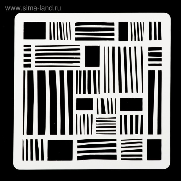 Трафарет квадратный "В разном направлении" (Дизайн-Трафарет, Россия)