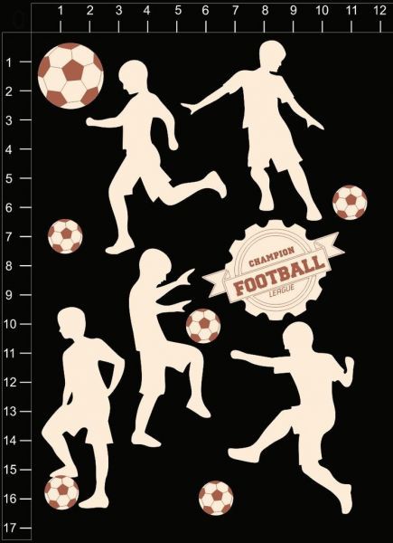 Набор чипборда "Футбол" А6 (By Mama Yaga, Россия)