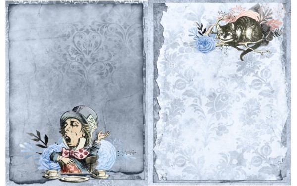 Бумага рисовая для декупажа "Алиса в стране чудес, винтажный блокнот №3" формат А4, 1 лист (Craft Premier)