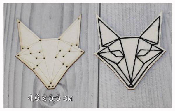 Заготовка для вышивки из чипборда "Лиса" из коллекции Геометрия