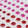 Набор сверкающих граненых страз, 6-15 мм, цвет Красный/Розовый, 80 шт. (Остров сокровищ)