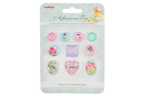 Набор украшений из акрила из коллекции Полуденный чай (Scrapberry's)