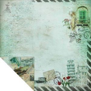 Бумага из коллекции Romantic Travel "Travel Romance 2" (FabScraps)  