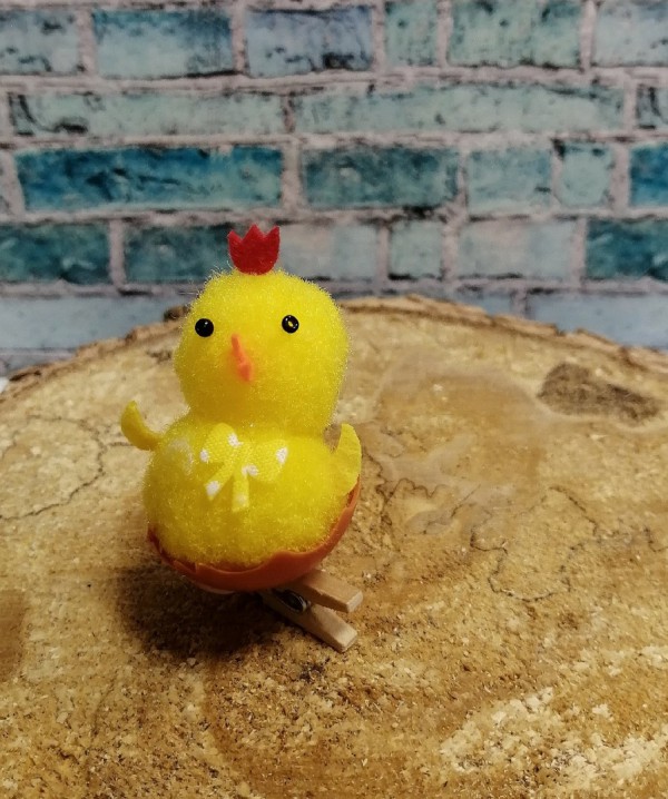 Пасхальный пушистый цыпленок, размер 4.5 см, 1 шт. 