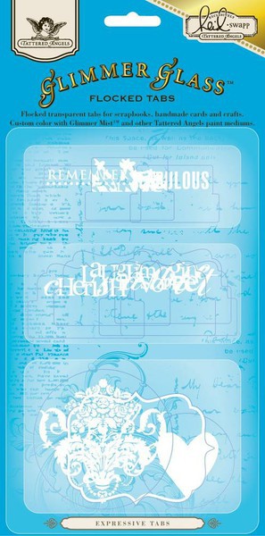 Glimmer Glass "Выразительные бархатные таблички" (Expressive Flocked Tabs) (Tattered Angels) 