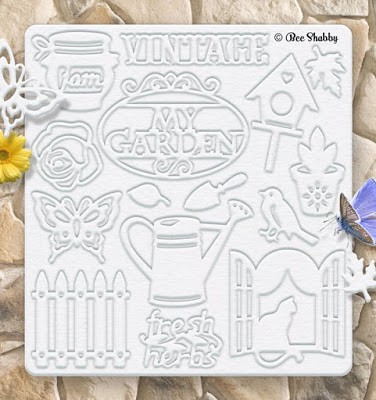 Набор элементов из чипборда из коллекции "My Gardening" (BeeShabby)