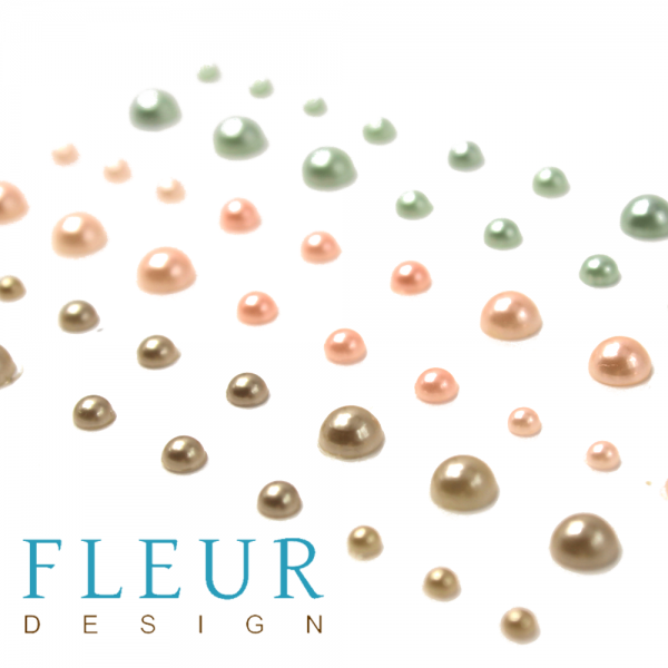 Набор самоклеящихся полужемчужин из коллекции "Цветушая весна" 54 шт. (Fleur Design)