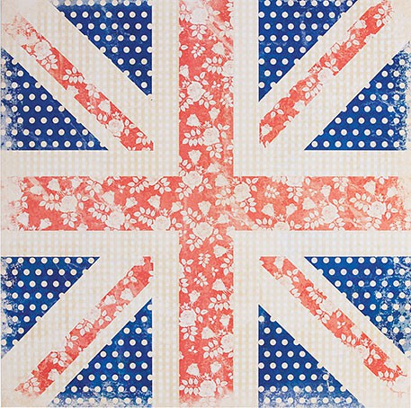 Бумага "Флаг и розы" из коллекции Portobello Road (Papermania)