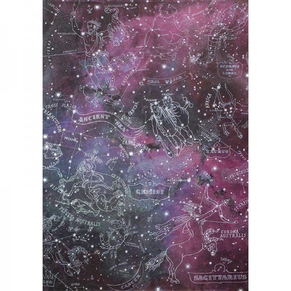 Бумага рисовая для декупажа "Звездное небо" формат А3, 1 лист (Craft Premier)