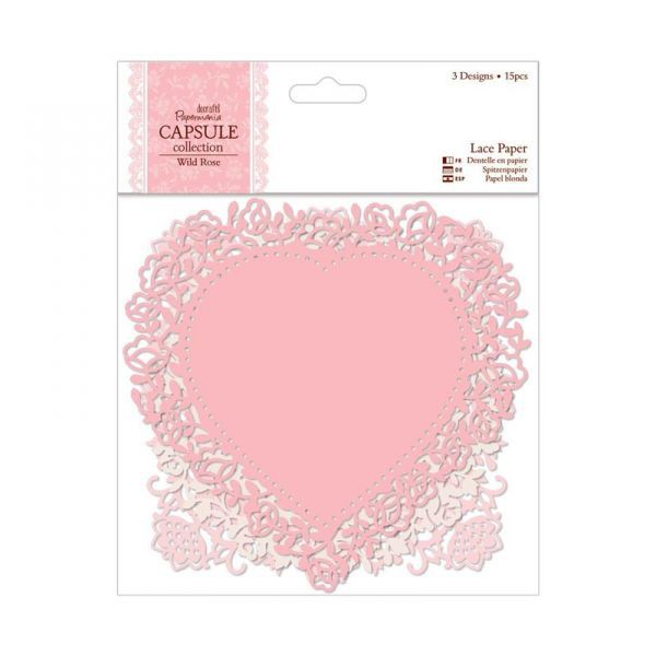 Набор вырубных кружевных салфеток из коллекции "Wild Rose", 12 шт. (Docrafts)