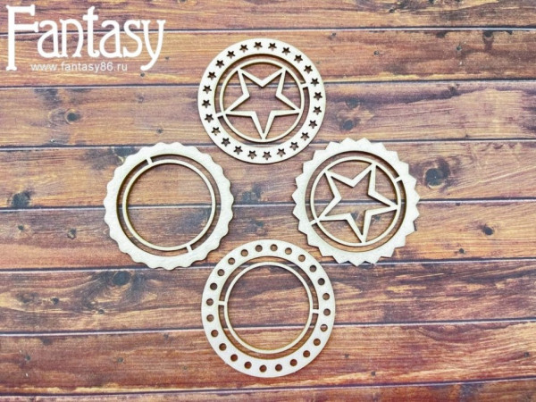 Чипборд "Звёзды" №2663, набор (Fantasy, Россия)   