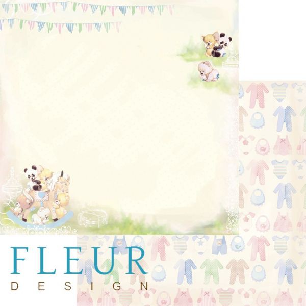 Бумага из коллекции Мальчики "Веселье" (Fleur Design)  
