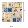 Набор Washi-бумаги (рисовая самоклеящаяся бумага) для декора "Винтаж", 15х15 см, 12 листов  (Остров Сокровищ)