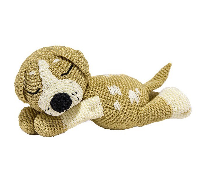 Набор для вязания из коллекции Амигуруми "Спящий щенок Митька" 21х10 см (Лама-Урал)