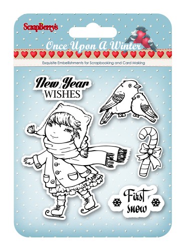Набор штампов из коллекции "Однажды зимой" #1 (АНГЛ.) (Scrapberry's)  