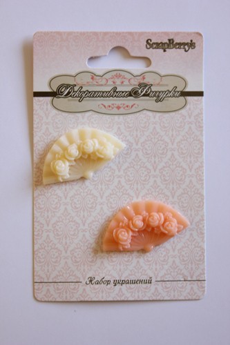 Набор объемных фигурок Веера, 2 шт., цвет Пастельный (Scrapberry's)