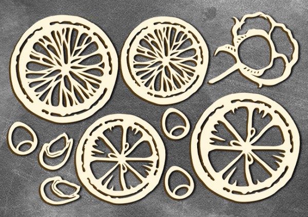 Набор чипборда из коллекции ""Botany winter" #1 (Фабрика декору, Украина)