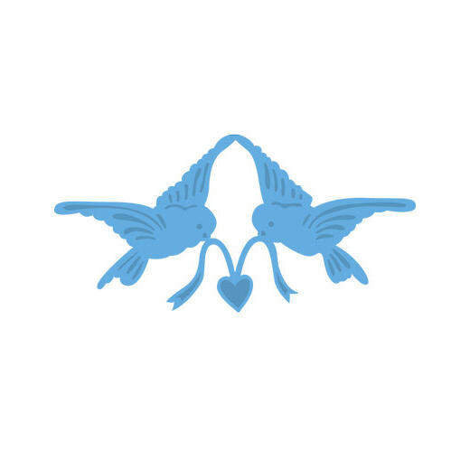 Нож для вырубки и эмбоссирования "Tiny's love birds" от Marianne Design