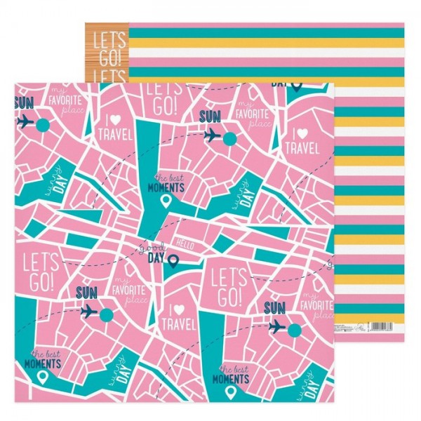 Бумага для скрапбукинга "Навстречу приключениям!" (Артузор, Россия)