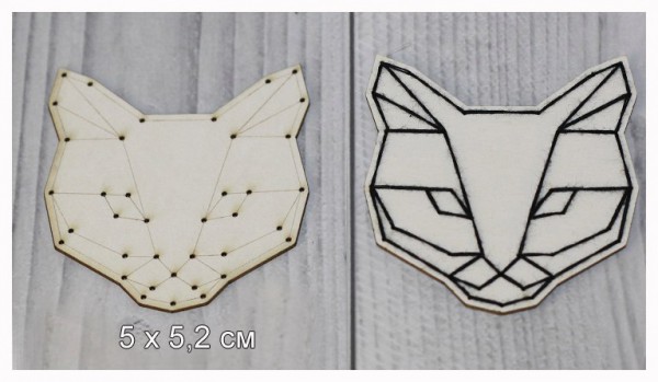 Заготовка для вышивки из чипборда "Кошка" из коллекции Геометрия   