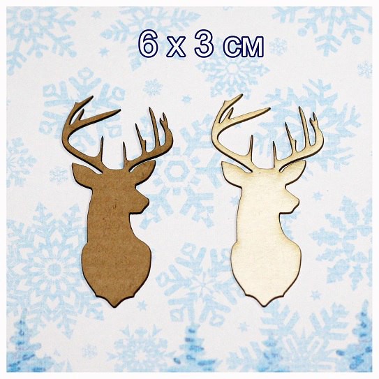 Фигура из чипборда "Благородный олень", пивной/гофрокартон (Россия)