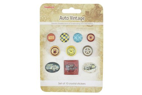 Набор украшений из акрила из коллекции Автовинтаж (Scrapberry's)