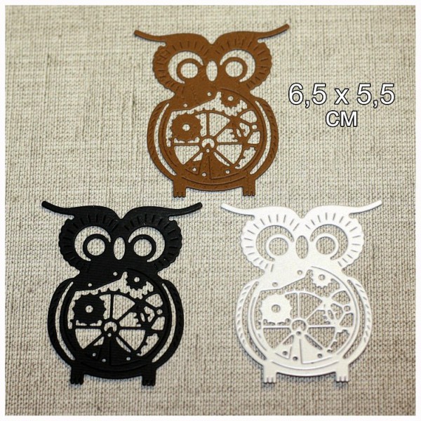 Вырубное изделие "Сова стимпанк", большая
