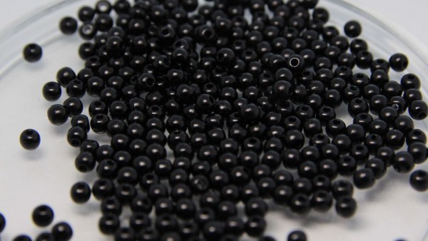 Набор пластиковых бусин, 4-6 мм, цвет Черный, 20 гр.