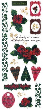 Наклейки пластиковые с блестками "Романтика" (Rayher) *