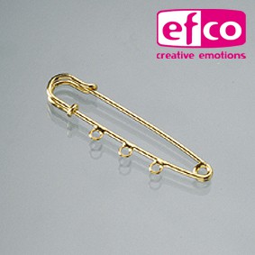 Булавка для подвесок с 3-мя глазками, 56 мм, цвет Золото, 1 штука (Efco, Германия)  