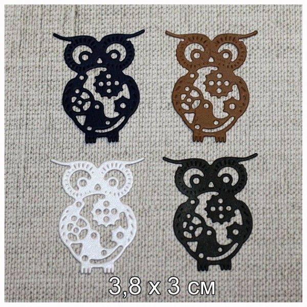 Вырубное изделие "Сова стимпанк", малая