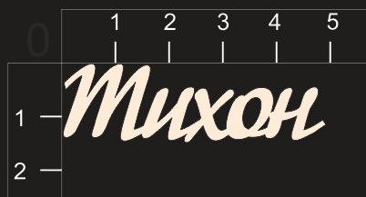 Надпись из чипборда "Тихон" (By Mama Yaga, Россия)