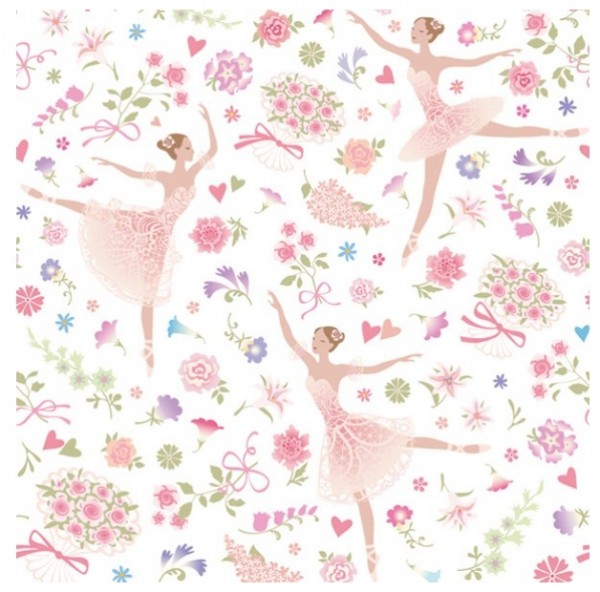 Салфетка 33*33 см из коллекции "На каждый день" Балерина, 1 штука (Daisy, Польша)