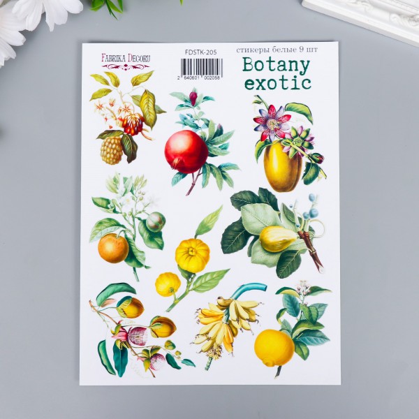  Стикеры из коллекции "Botany Exotic", 9 шт (Фабрика декору, Украина) 