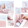 Мебель для игрушки-малютки «Кроватка с постельным бельем "Розовые сны"» (набор для шитья и декора) (Артузор)
