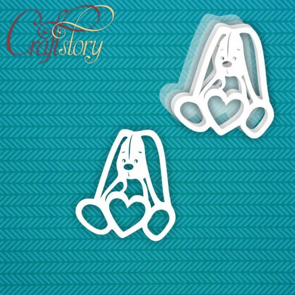 Набор фигур из чипборда Шейкер "Заяц с сердцем" (Craftstory, Россия)