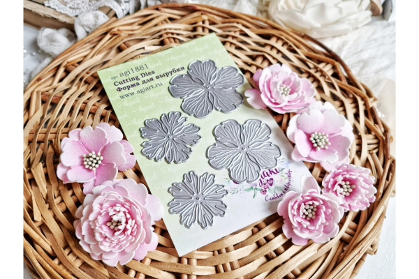 Ножи для вырубки "Махровый пион" (Agiart, Россия) 