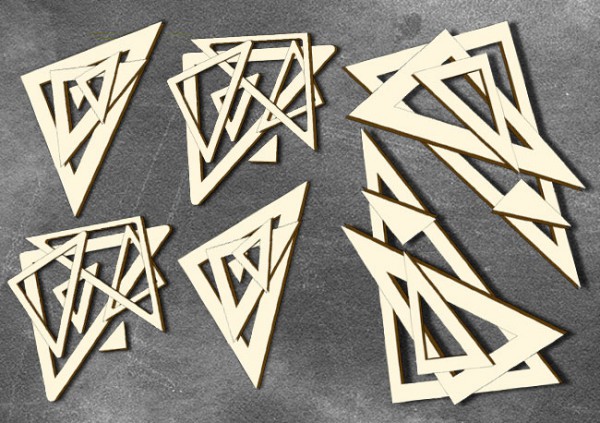 Набор чипборда "Треугольники" (Фабрика декору, Украина)