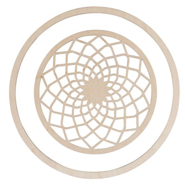 Набор для создания ловца снов "Диск с филигранями и кольцо"